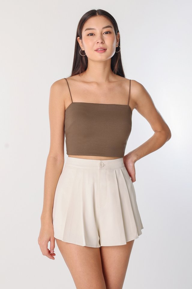 AELLA PADDED CAMI TOP - CROPPED (CAPPUCCINO)