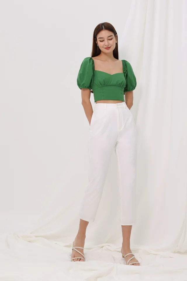 AVANI COTTON CIGARETTE PANTS (WHITE)