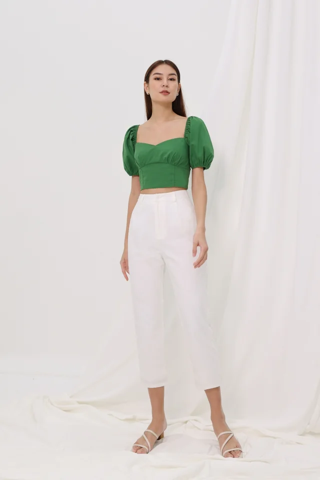 AVANI COTTON CIGARETTE PANTS (WHITE)