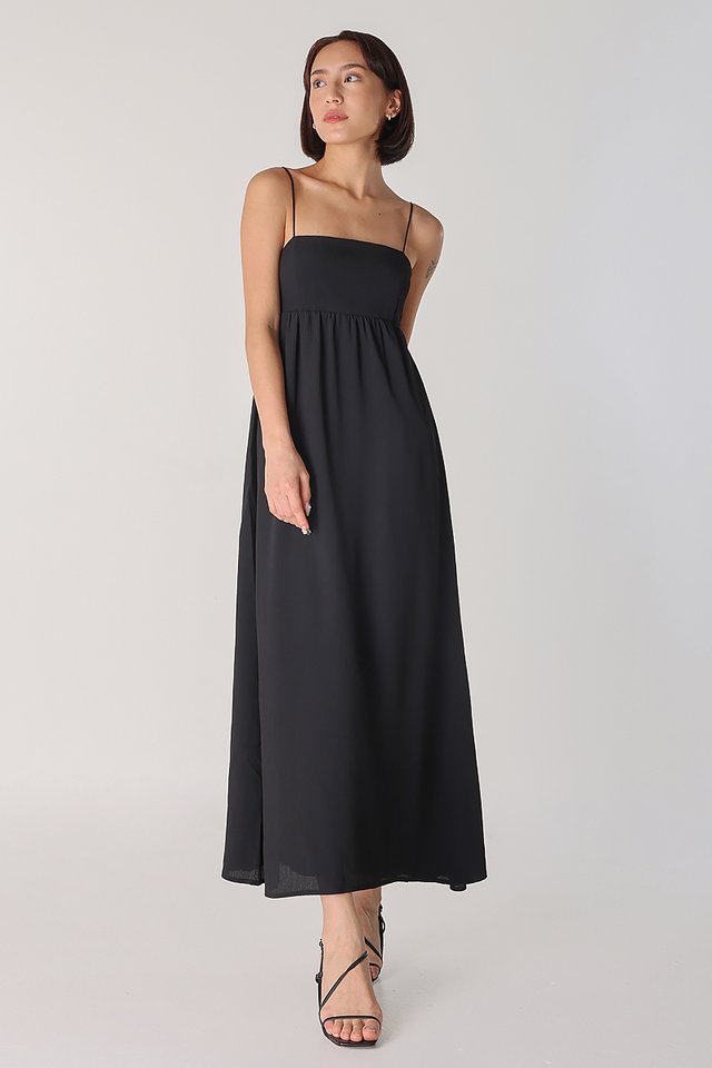 ABBY TEXTURED CAMI MAXI (BLACK)
