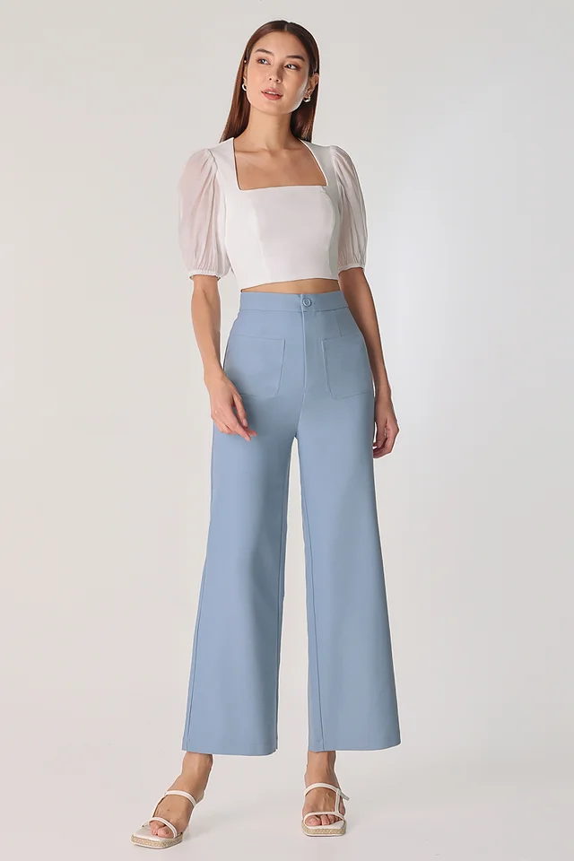 ROME PATCH POCKET PANTS (FROST BLUE)