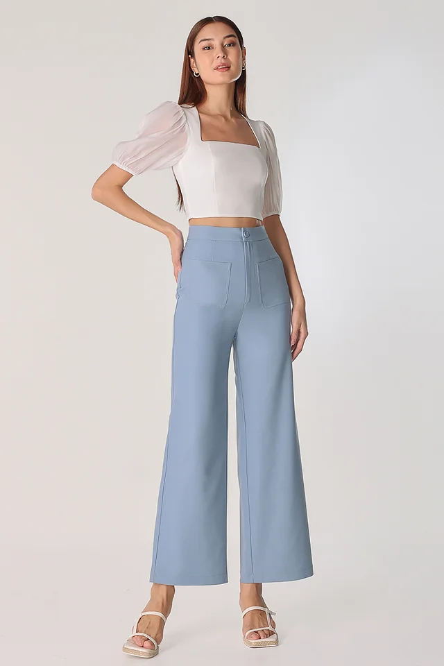 ROME PATCH POCKET PANTS (FROST BLUE)
