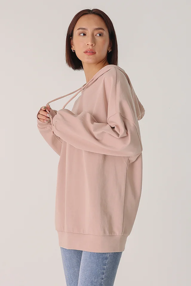 JODIE OVERSIZED PULLOVER HOODIE (DUSTY PINK)