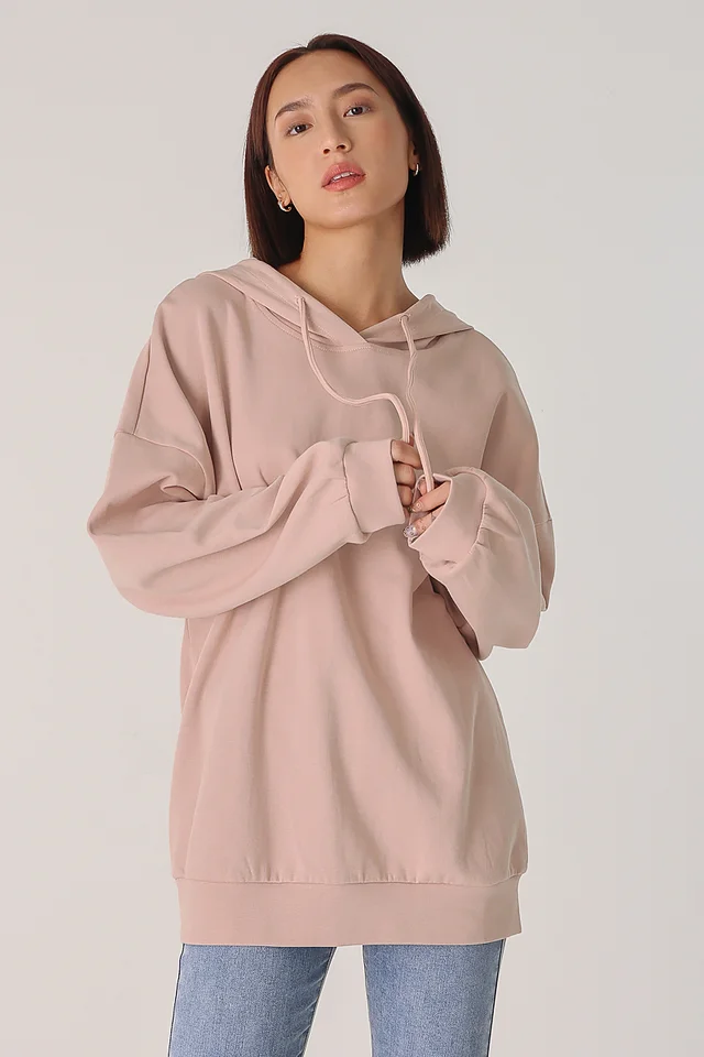 JODIE OVERSIZED PULLOVER HOODIE (DUSTY PINK)