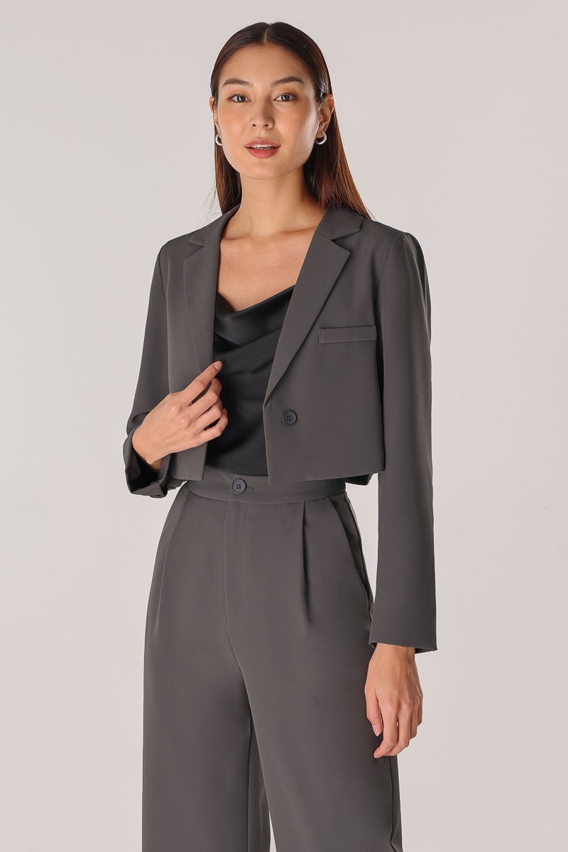 Cropped blazer cheap womens