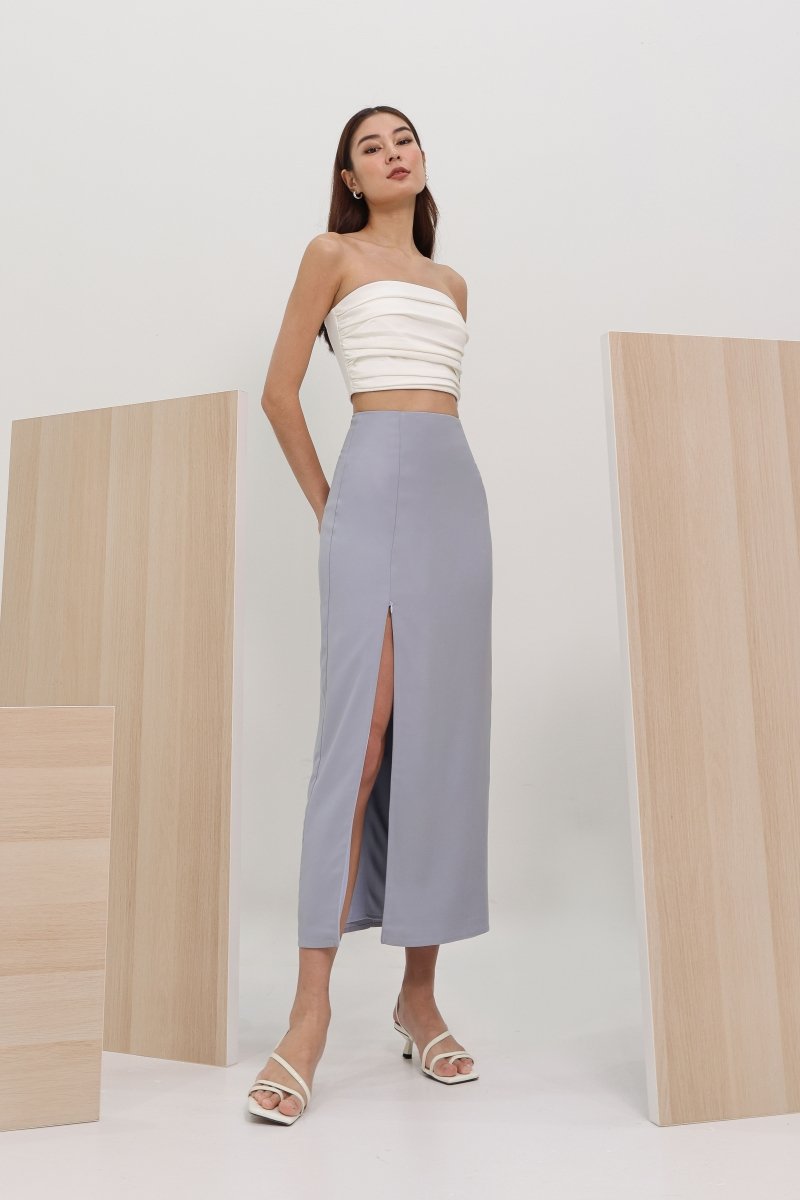 ASOS DESIGN high waisted double tie pants in light brown