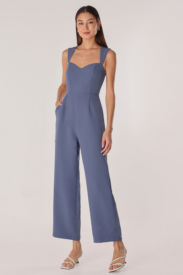 TANIA PADDED CUT-IN JUMPSUIT (HALE BLUE)