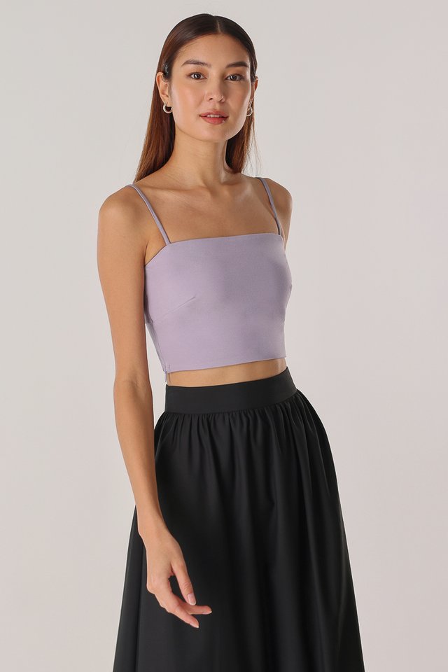 VANESS 2-WAY RUCHED CROP TOP #MADEBYLOVET (LILAC)