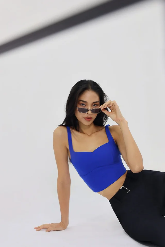 MASON BASIC PADDED SWEETHEART TOP (COBALT BLUE)