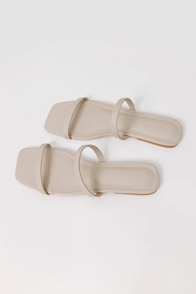 DEMI DOUBLE STRAP SANDALS (NATURAL)