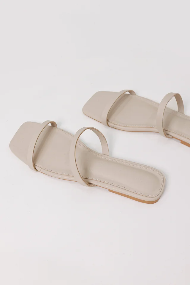 DEMI DOUBLE STRAP SANDALS (NATURAL)