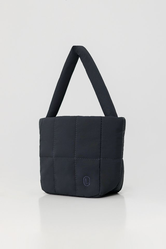 PILLOW QUILTED TOTE - MINI (GUNMETAL)