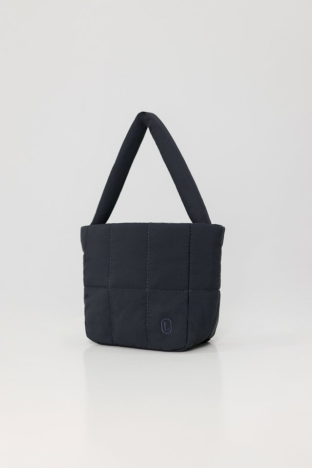 PILLOW QUILTED TOTE - MINI (GUNMETAL)