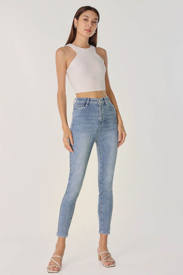 SPICE GIRL SKINNY JEANS - PETITE (MID WASHED)