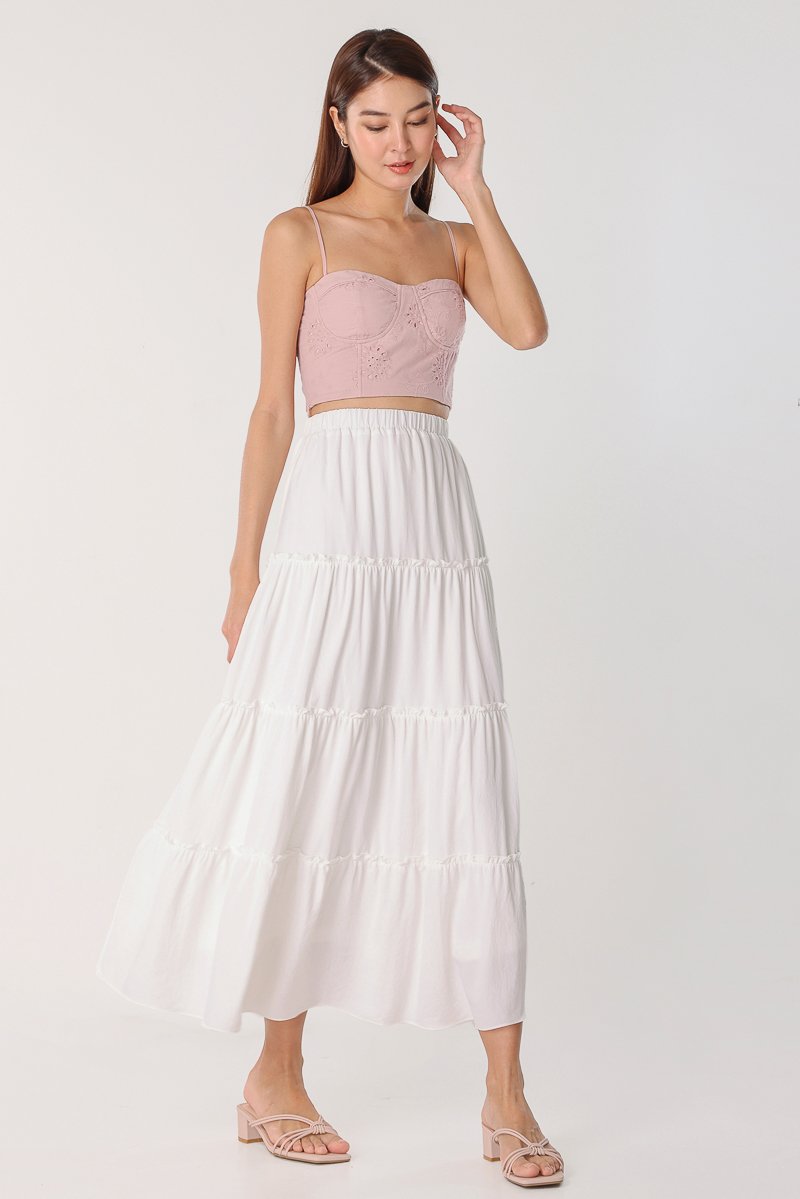 Tiered deals white skirt