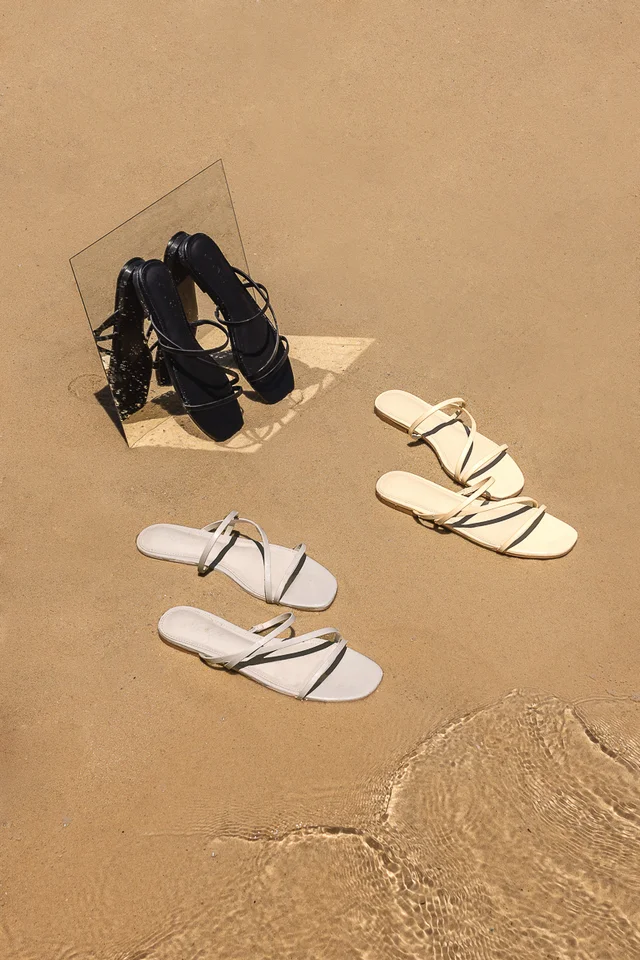 ITZY TRIPLE SLIM STRAP SANDALS (YELLOW)