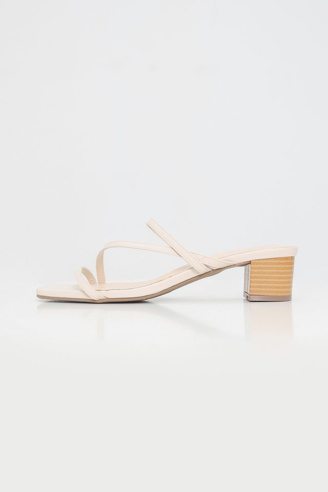 GIA STRAPPY HEELS (NATURAL)