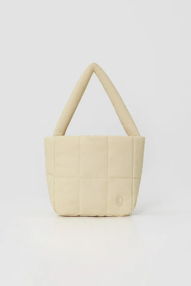 PILLOW QUILTED TOTE - MINI (FAWN)