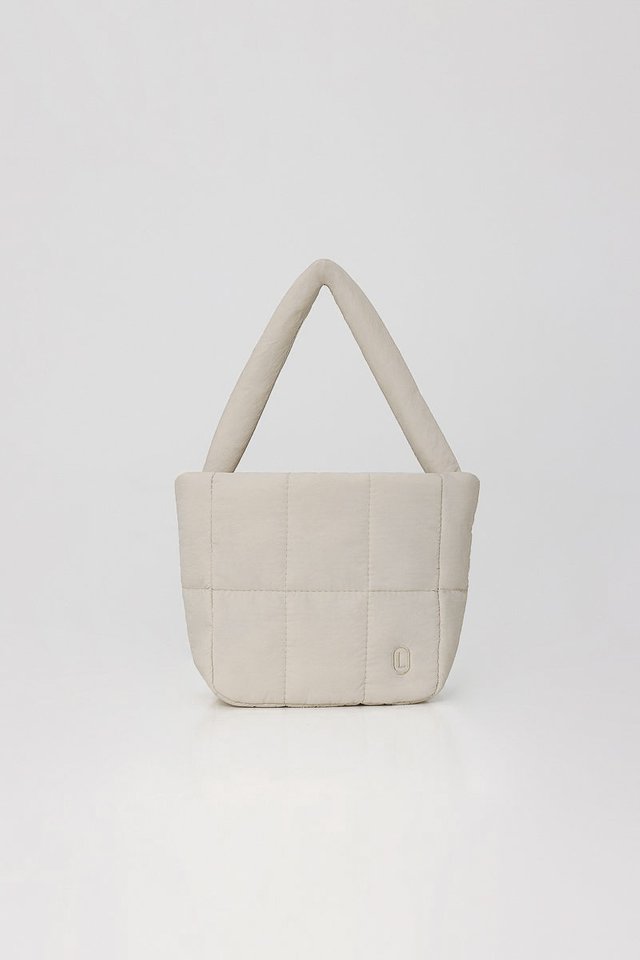 PILLOW QUILTED TOTE - MINI (GREIGE)