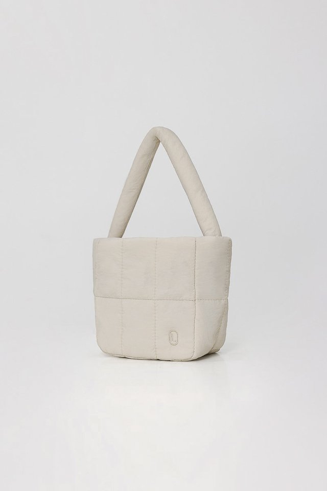 PILLOW QUILTED TOTE - MINI (GREIGE)