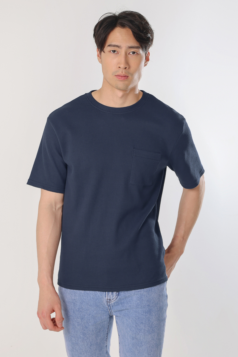 prussian blue t shirt