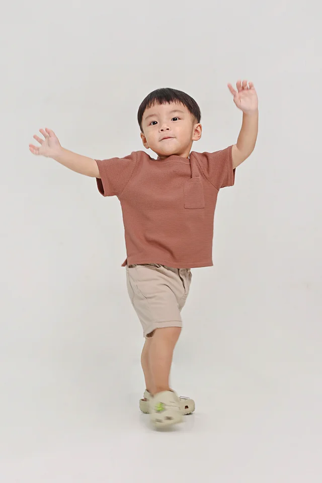 XAVIER DENIM BASIC BERMS (ECRU) - MINI BOY