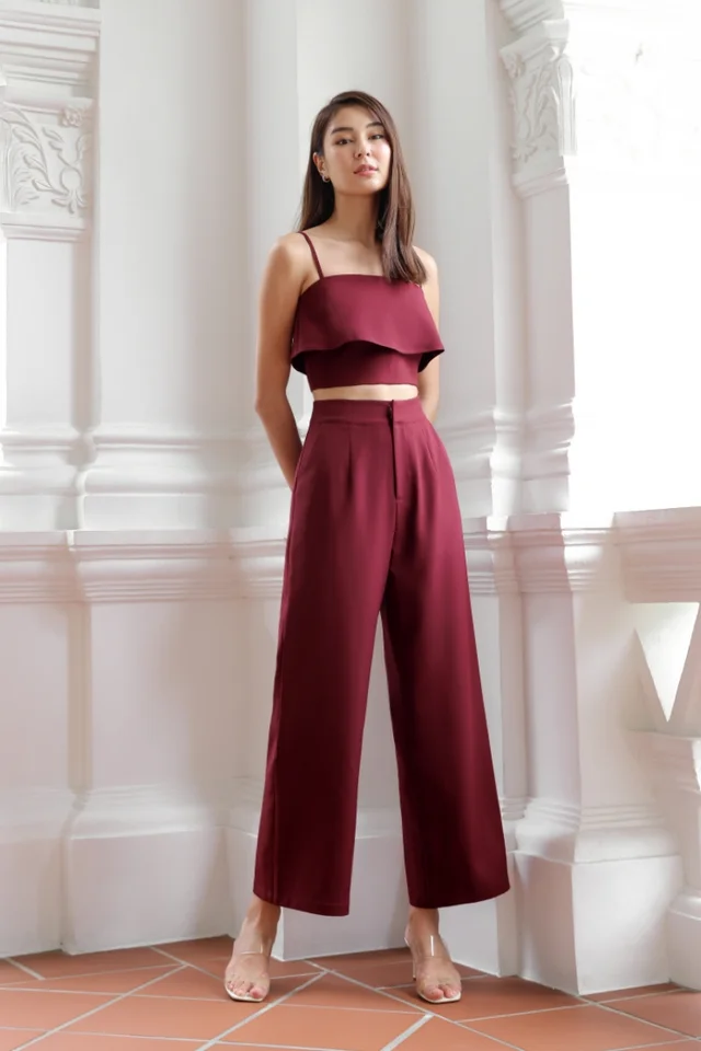 ZOLYN STRAIGHT LEG PANTS (WINE)