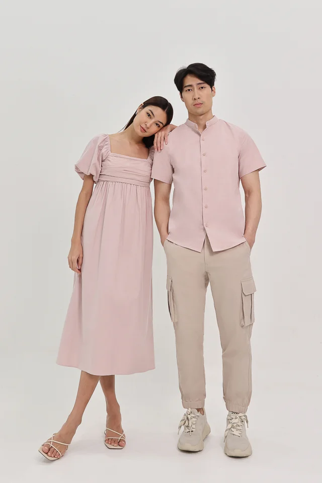 KARLA RUCHED MAXI DRESS (PETAL PINK)