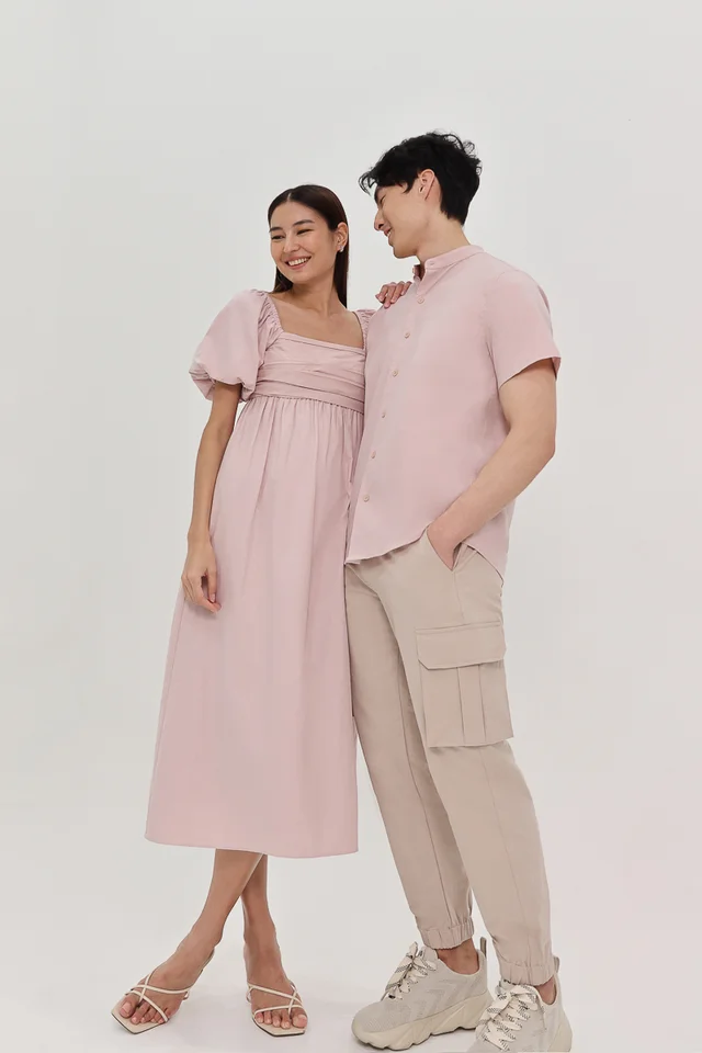 KARLA RUCHED MAXI DRESS (PETAL PINK)