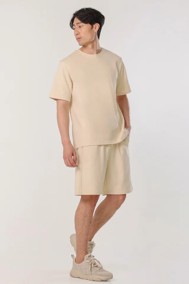 HOMEBODY LOUNGE DRAWSTRING SHORTS (CREAM) - MEN