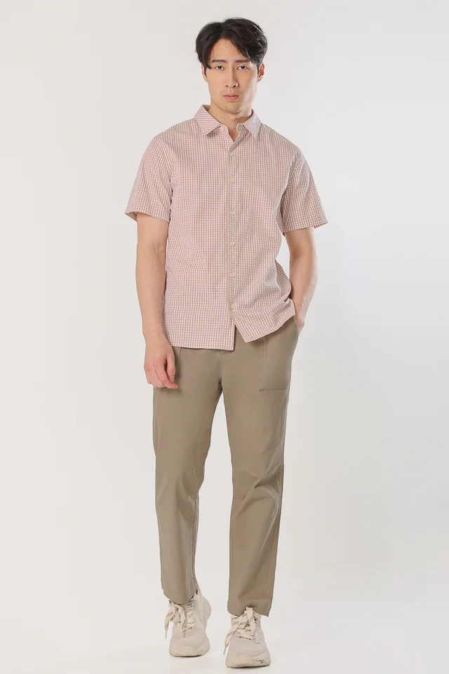 SHANE FITTED POCKET PANTS (KHAKI OLIVE)