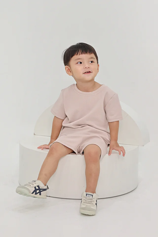 HOMEBODY LOUNGE SHORTS (CASHMERE) - MINI BOY