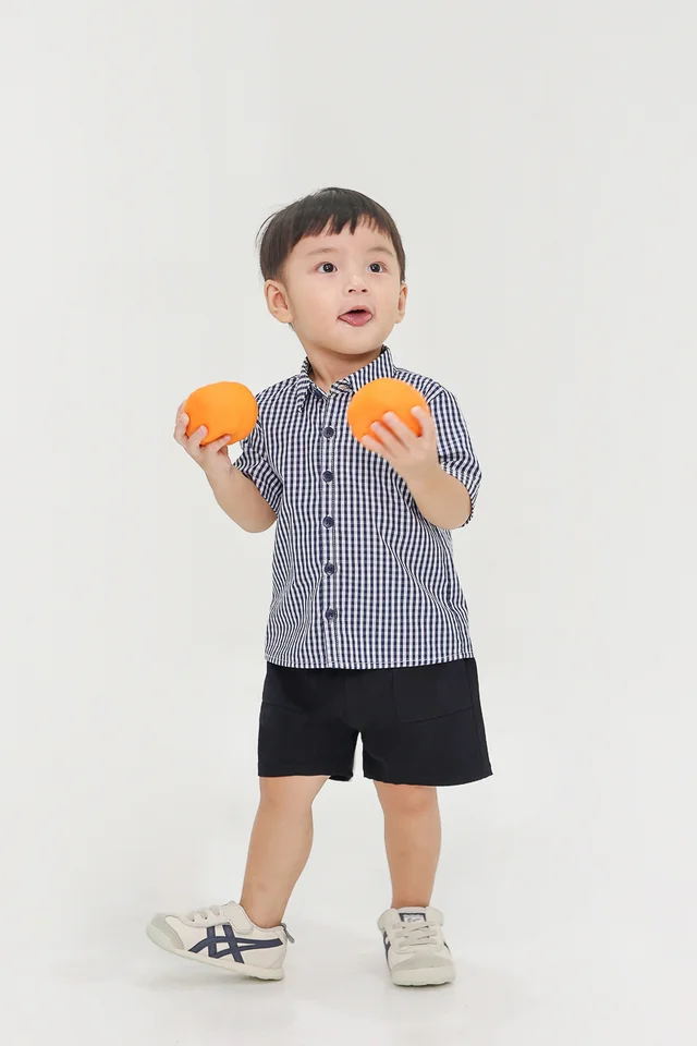 SHANE FITTED POCKET BERMS (BLACK) - MINI BOY