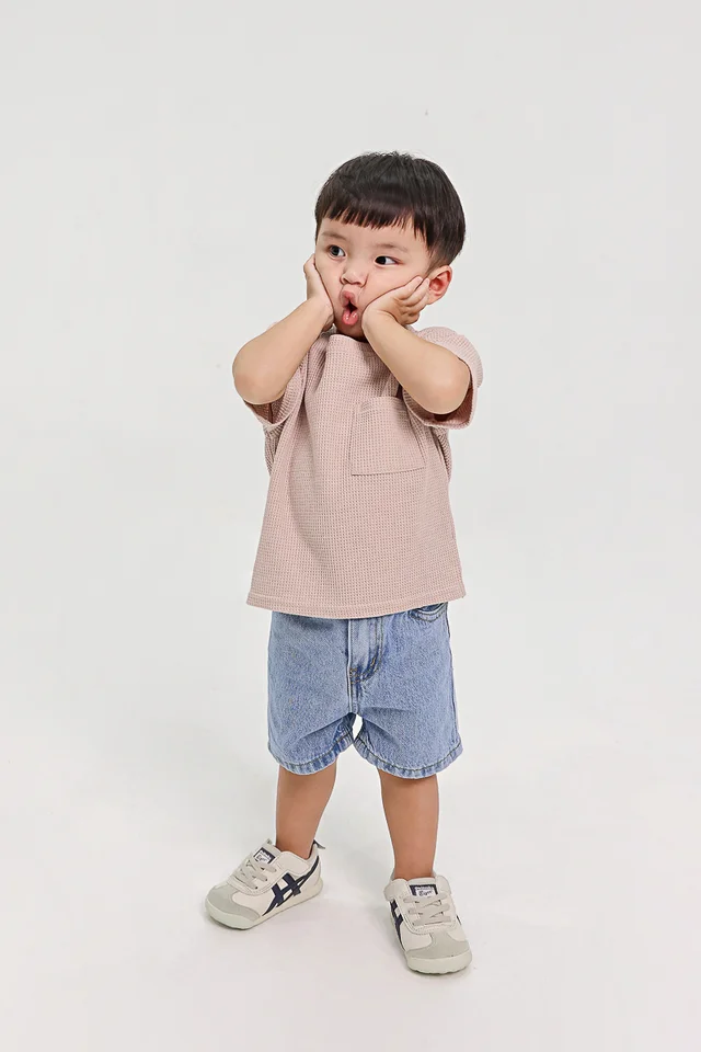 XAVIER DENIM BASIC BERMS (MID WASHED) - MINI BOY 