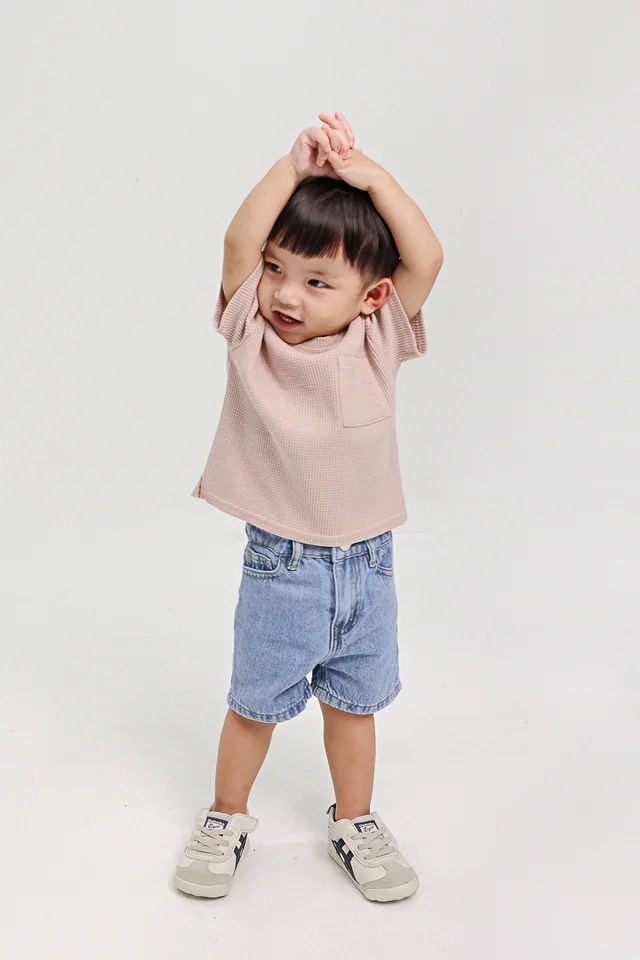XAVIER DENIM BASIC BERMS (MID WASHED) - MINI BOY 