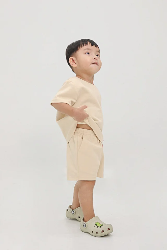 HOMEBODY LOUNGE SHORTS (CREAM) - MINI BOY