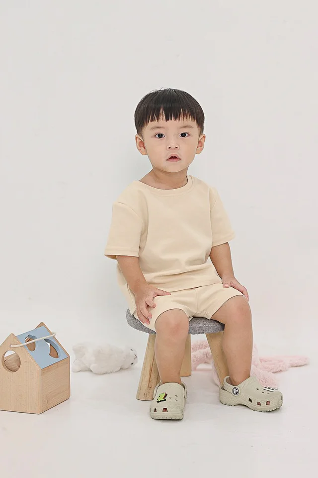 HOMEBODY LOUNGE BOXY TEE (CREAM) - MINI BOY