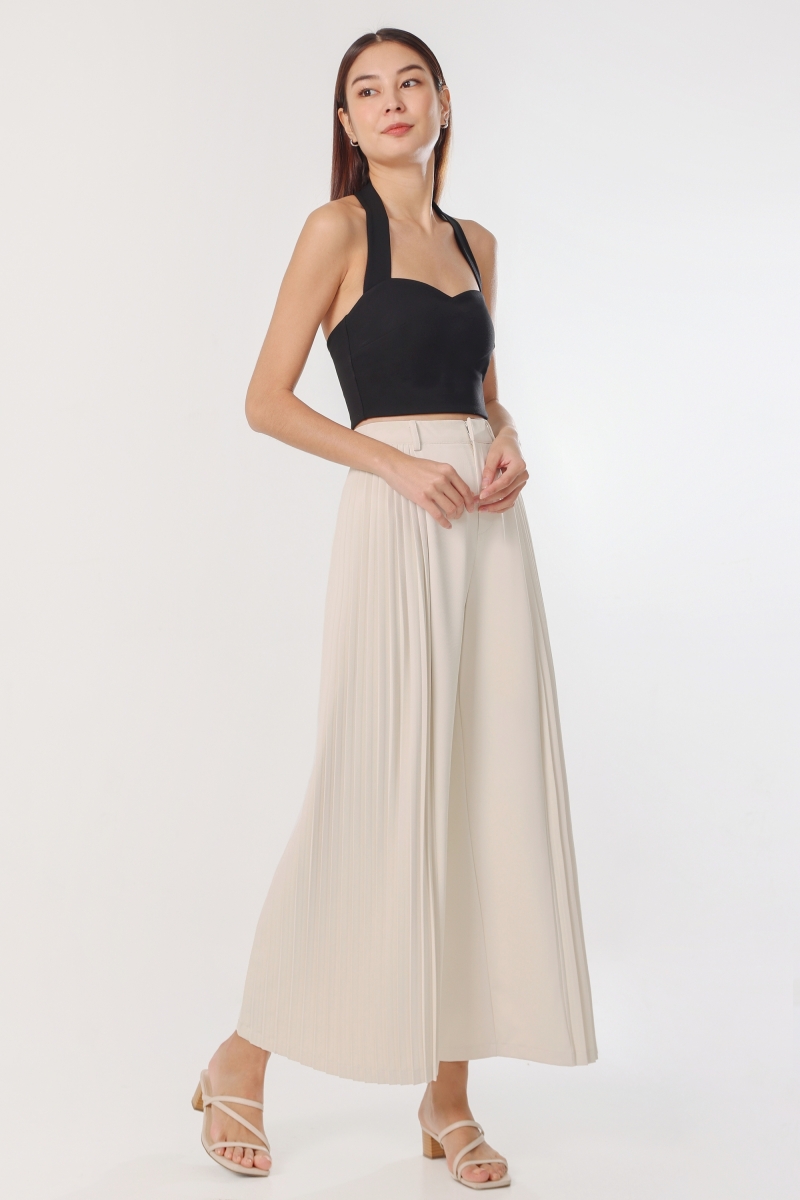 Panna Pleated Pants with Off Shoulder Top