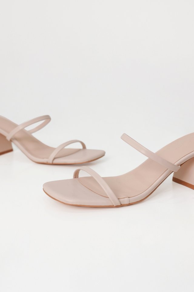 MAILEY DOUBLE STRAP HEELS (NUDE BLUSH)