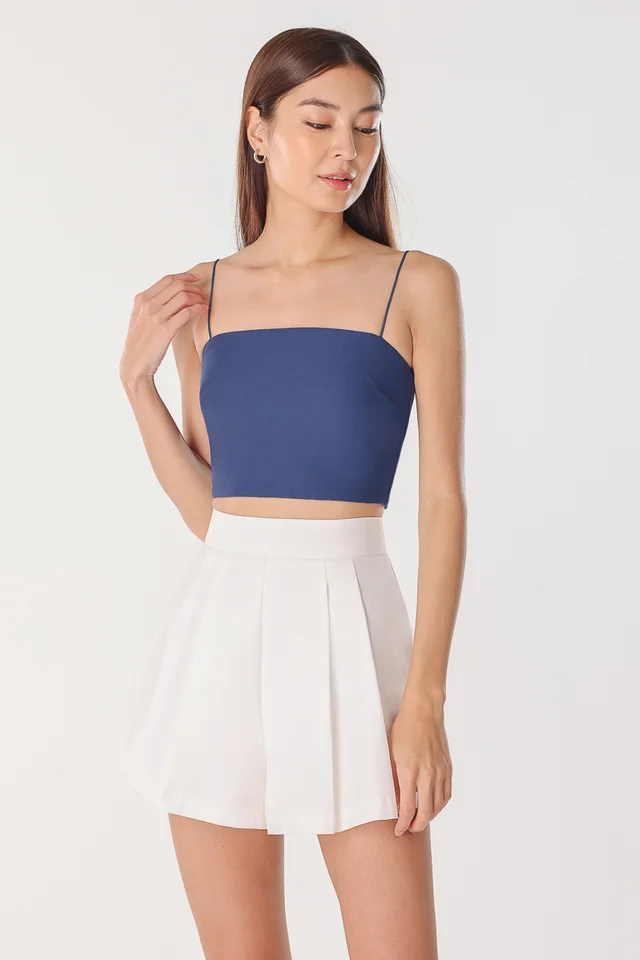 AELLA PADDED CAMI TOP - CROPPED (GALAXY BLUE)