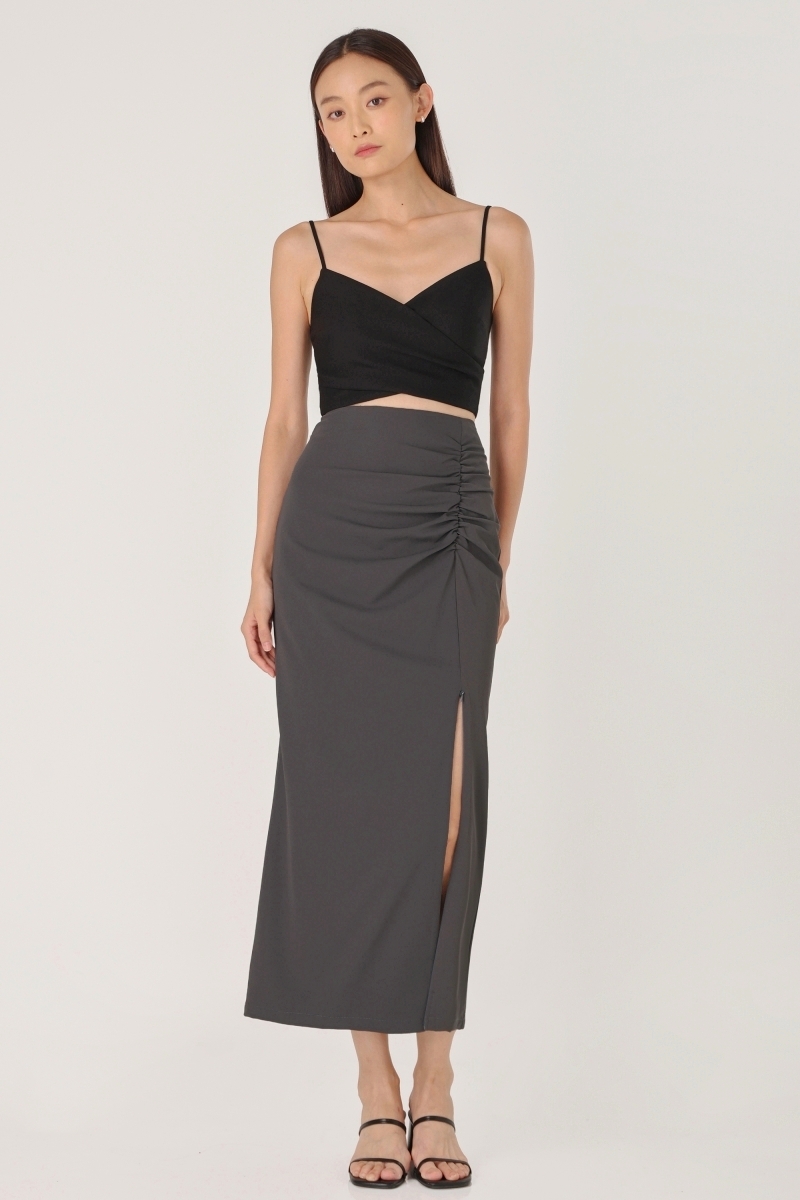 Bow Slit Column Skirt main image 0