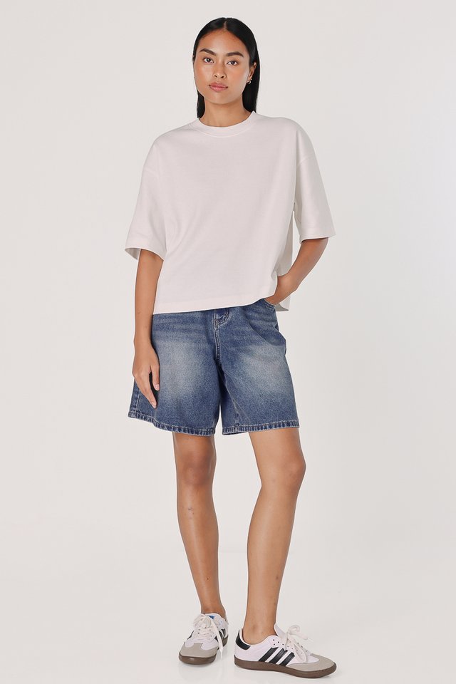 JEVON BOXY TEE (WHITE)