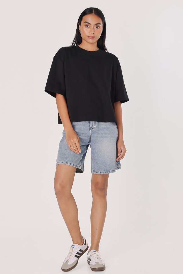 JEVON BOXY TEE (BLACK)