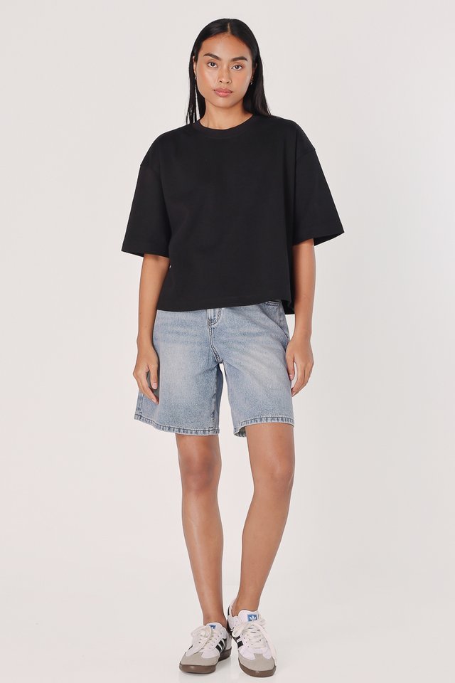 JEVON BOXY TEE (BLACK)