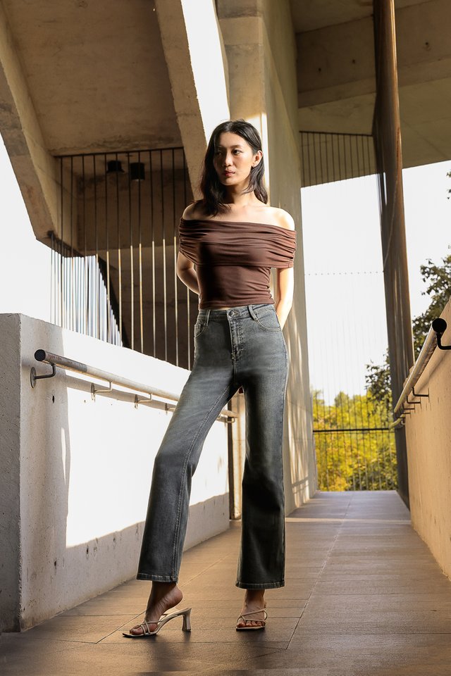 IMPRESSIONIST DENIM FLARE JEANS - REGULAR (VINTAGE WASHED) 