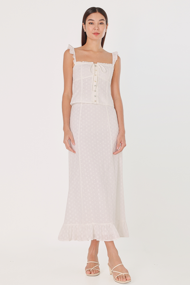 Skipper Eyelet Floral Skirt Set main image 0