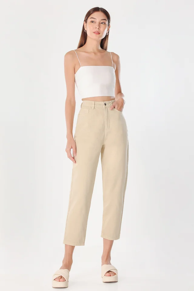 KEEPSAKE DENIM MOM JEANS (ECRU) - REGULAR
