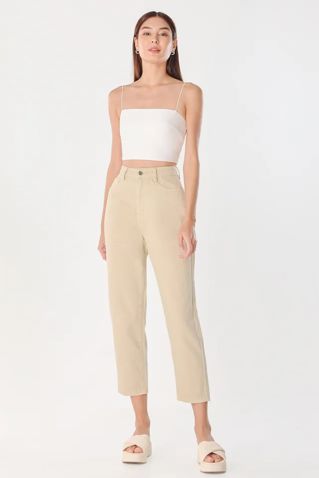 KEEPSAKE DENIM MOM JEANS (ECRU) - REGULAR