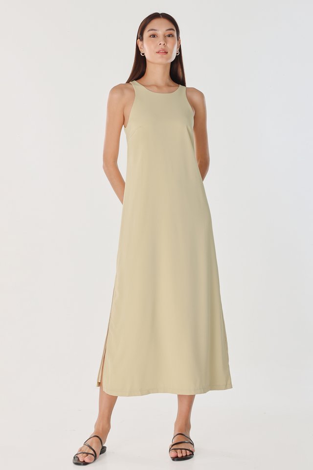 AURELIA RACER LOUNGE MAXI DRESS (LIMEADE)