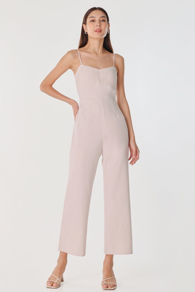 CHRISTIE PLEATED JUMPSUIT (CLAY PINK)